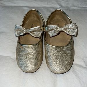 Gold Sparkle Girls Dress Shoes